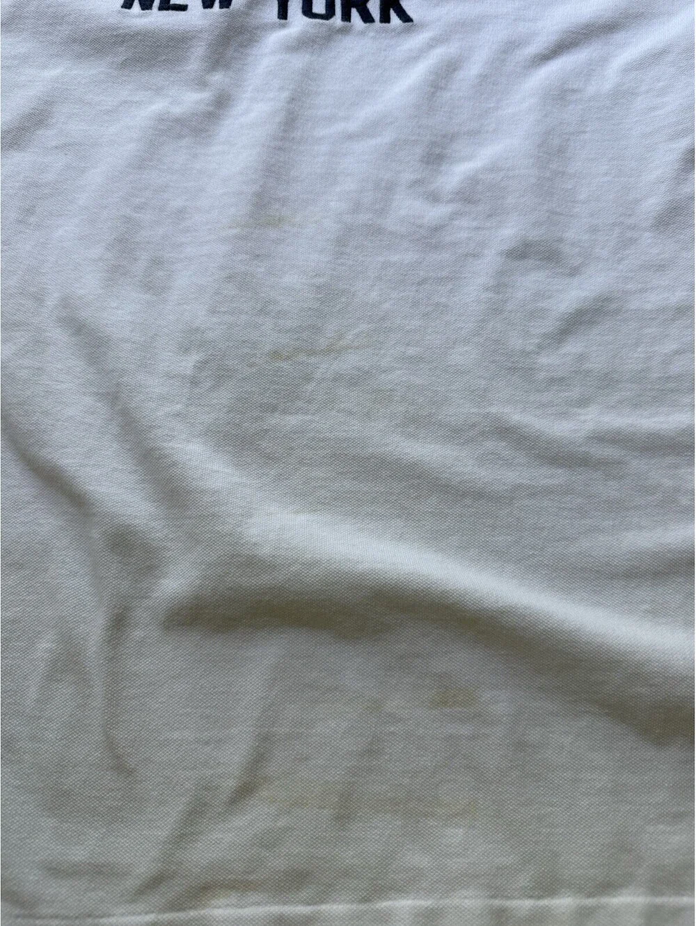 Polo Ralph Lauren New York White Polo Shirt Custom Slim Fit Size XL